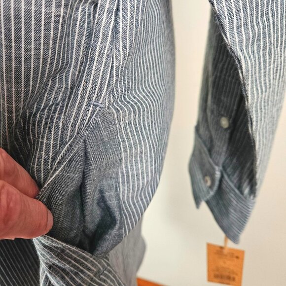 Levis Womens Pajama Shirt Dark Chambray Sz Large Comfortable Stylish Loungewear - Picture 7 of 12